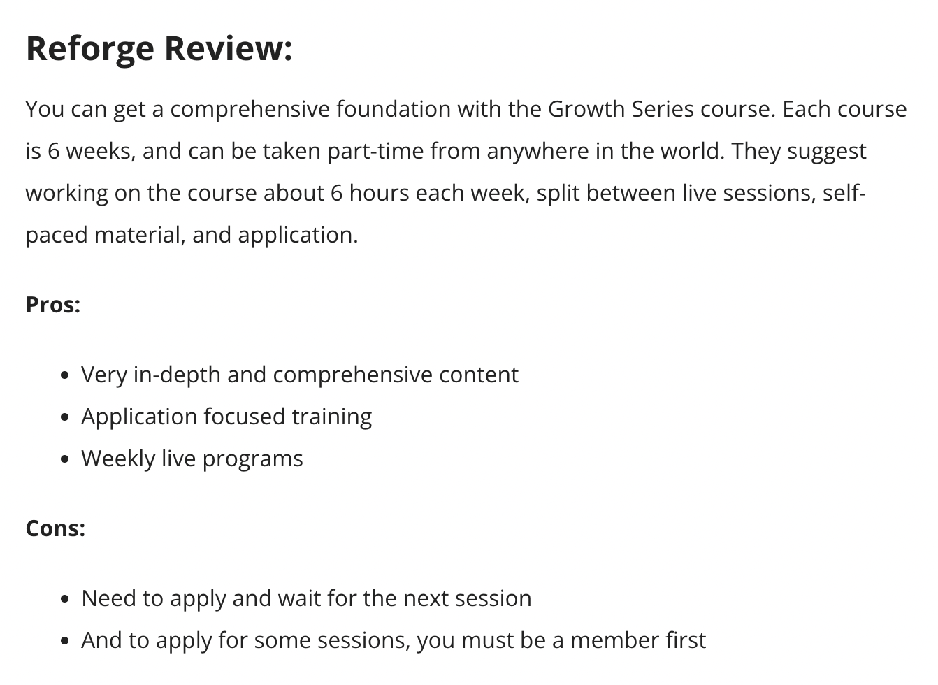 Reforge Reveiw Media Skill Upgrade